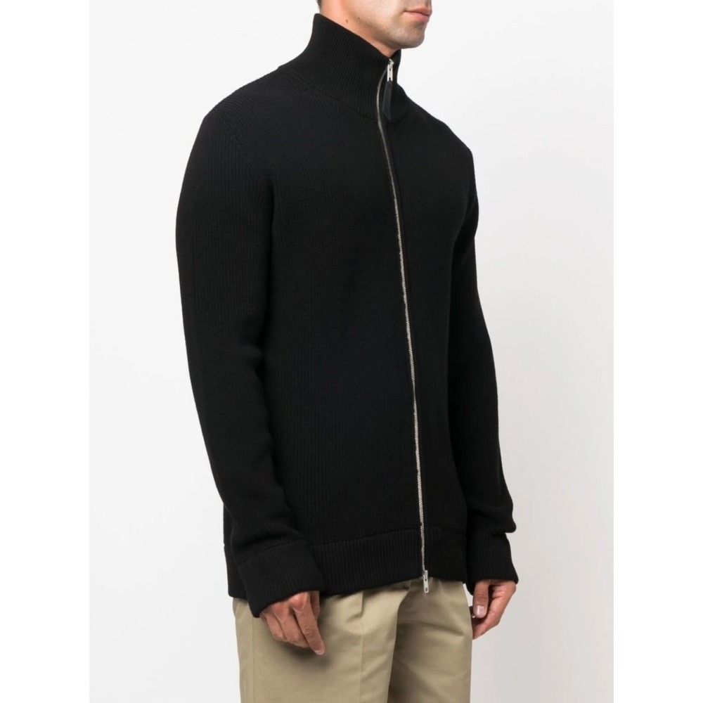 Maison Margiela 14 Mens Navy Blue Ribbed Zip-Up Cardigan Sweater ($1,576)‎ - Picture 13 of 14